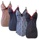Kit 4 Camisolas Estampadas Amamentação Gestante Gravidez Moda Kit 4 Camisolas Estampadas Amamentação Gestante Gravidez Moda
