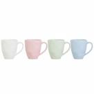 Kit 4 Caneca Chá Café Orgânico Cores 312 ml Germer Porcelana