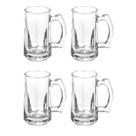 Kit 4 Caneca De Vidro Para Chopp Hamburgo 370ml