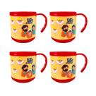 Kit 4 Caneca Natal Jesus Copo Natalino Emborrachado 200ml