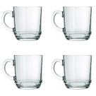 Kit 4 Canecas Aspen Vidro Diamante 300Ml Xícara de Café