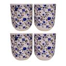 Kit 4 Canecas de Chá Porcelana Copo Oriental 150ml