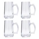 Kit 4 Canecas de Chopp e Cerveja Pavillion Haus 300ml Vidro Brinox 57716051