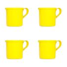 Kit 4 Canecas em alumínio estilo Moscow Mule Decor - Amarela