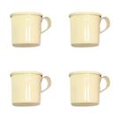 Kit 4 Canecas Em Alumínio Estilo Moscow Mule Decor - Bege