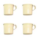 Kit 4 Canecas em alumínio estilo Moscow Mule Decor - Bege
