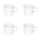 Kit 4 Canecas em alumínio estilo Moscow Mule Decor - Branca