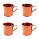 Kit 4 Canecas em alumínio estilo Moscow Mule Decor - Cobre