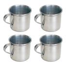 Kit 4 Canecas em alumínio estilo Moscow Mule Decor - Cromada