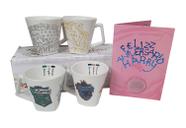 Kit 4 Canecas Harry Potter + Cartão Hogwarts Presente Geek