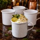 Kit 4 Canecas Moscow Mule Aluminio Branca 250ml para Lembrancinhas Festas Casamentos e Decoracao