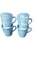 Kit 4 Canecas Personalizada Frase Motivacional Porcelana 120ml Xicaras Servir Cafe Chá Mesa Posta