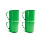 Kit 4 Canecas Plasticas Coloridas 400ml para Eventos Festas Escolas e Personalizaçao