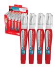 Kit 4 Caneta Corretiva Faber-Castell 9ml Ponta Fina 1,6mm Secagem Rápida Correção Apostila Caderno Impresso Escrita Mão Papelaria Escolar -