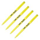 Kit 4 Caneta Marca Texto Fluorescente Marking Bic Amarelo