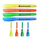 Kit 4 Caneta Pincel Marca Texto Fluorescente Ponta Chanfrada