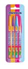 Kit 4 Canetas Esferográficas 1.0mm Mentos - Compactor (Laranja, Violeta, Azul Turquesa, Púrpura)