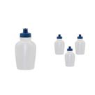 Kit 4 Cantis 500Ml Tampa Fibra Madeira Azul