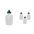 Kit 4 Cantis 500Ml Tampa Fibra Madeira Verde
