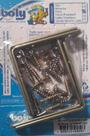 Kit 4 Cantoneiras Boly 6,35cm x 6,35cm x 1,5cm Bicromatizadas 4 Furos