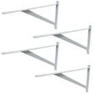 Kit 4 Cantoneiras Reforçadas Mão Francesa Branca 25cm x 18cm Novoletto