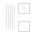 Kit 4 Canudos Vidro Transparente Com Escova De Limpeza