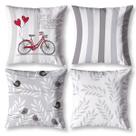 Kit 4 Capa Almofada 40cm x 40cm Decorativas Estampadas Sala Sofá Quarto Modernas Várias Estampas