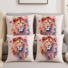 Kit 4 Capa Almofada Decorativa Simples Basica Sofa Poltrona Cama Estampada Toque Macio Suave Luxo
