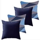 Kit 4 Capa de Almofada 40 x 40 Malha com Zíper Lisa e Estampada