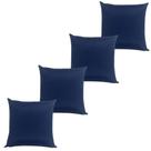 Kit 4 Capa de Almofada Belize Azul Impermeável Zíper Invisível 45x45