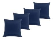 Kit 4 Capa De Almofada Belize Lisa Azul Impermeável 45cmx45cm