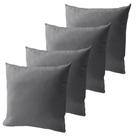 Kit 4 Capa de Almofada Suede 45 x 45 com Zíper Veludo Liso