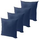 Kit 4 Capa de Almofada Suede 45 x 45 com Zíper Veludo Liso