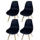 Kit 4 Capa de Cadeira Charles Eames Eiffel Pé Palito Malha Lisa