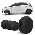 Kit 4 Capa Protetor Anti Xixi Cachorro para Roda Aro 15 16 e 17 66cm Impermeável Preto com Elástico