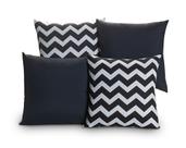 Kit 4 Capas Almofadas Lindas Decorativas Sala Sofá C/ Ziper Sem Enchimentos