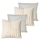 Kit 4 Capas de Almofada 2 Aconchego Creme e 2 Drapeada Creme Kit 4 Capas de Almofada 2 Aconchego Creme e 2 Drapeada Creme