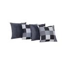 Kit 4 Capas de Almofada 40cm x 40cm Jacquard Estampada Suede Lisa