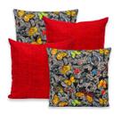 Kit 4 Capas de Almofada 40x40 Zíper Gorgurinho Lisa e Estampada Kit 4 Capas de Almofada 40x40 Zíper Gorgurinho Lisa e Estampada