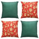 Kit 4 Capas de Almofada de Natal Natalina Decorativas 45 x 45