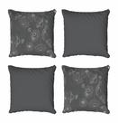 Kit 4 Capas De almofada Decorativa Tropical preto Kit 4 Capas De almofada Decorativa Tropical preto