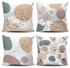Kit 4 Capas de Almofada Decorativas Estampadas - Bela