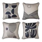 Kit 4 Capas de Almofada Estampada Luxo 43cm Com Viés Jolitex