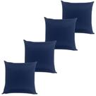 Kit 4 Capas de Almofada Impermeável Belize Zíper Invisível 45cmx45cm