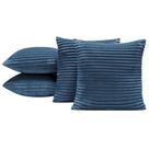 Kit 4 Capas De Almofada Napoli 45X45 Manta Canelada - Azul Marinho Kit 4 Capas De Almofada Napoli 45X45 Manta Canelada - Azul Marinho
