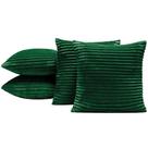 Kit 4 Capas De Almofada Napoli 45X45 Manta Canelada - Verde Esmeralda Kit 4 Capas De Almofada Napoli 45X45 Manta Canelada - Verde Esmeralda