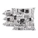 Kit 4 Capas de Almofadas 45x45cm Estampa Jornal