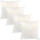 Kit 4 Capas de Almofadas Cetim Branco 45x45cm