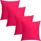 Kit 4 Capas de Almofadas Cetim Pink 45x45cm