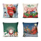 Kit 4 Capas de Almofadas de Natal Decoração Para Sofá 40x40 - Novadecora